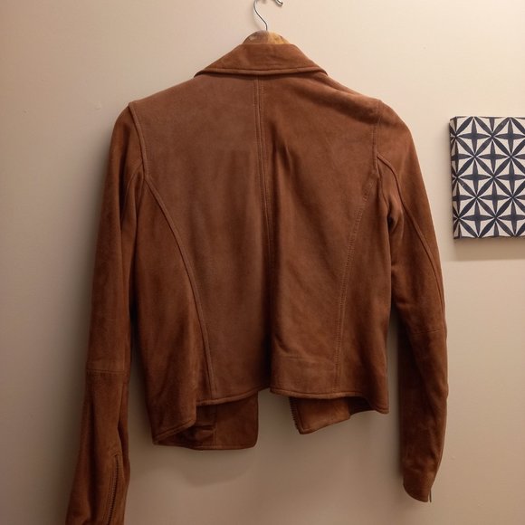 Witchery Suede Biker Style Jacket Size 6 - Picture 8 of 8